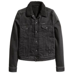 H&M Denim Shearling Jacket